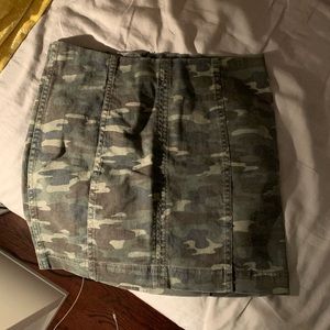Free People Camo Mini Skirt